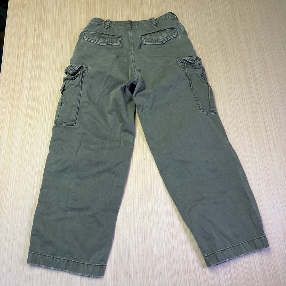 Abercrombie & Fitch Baggy Cargo Pants Mens 29x30(28) Green Retro Y2K Skater - Picture 6 of 8